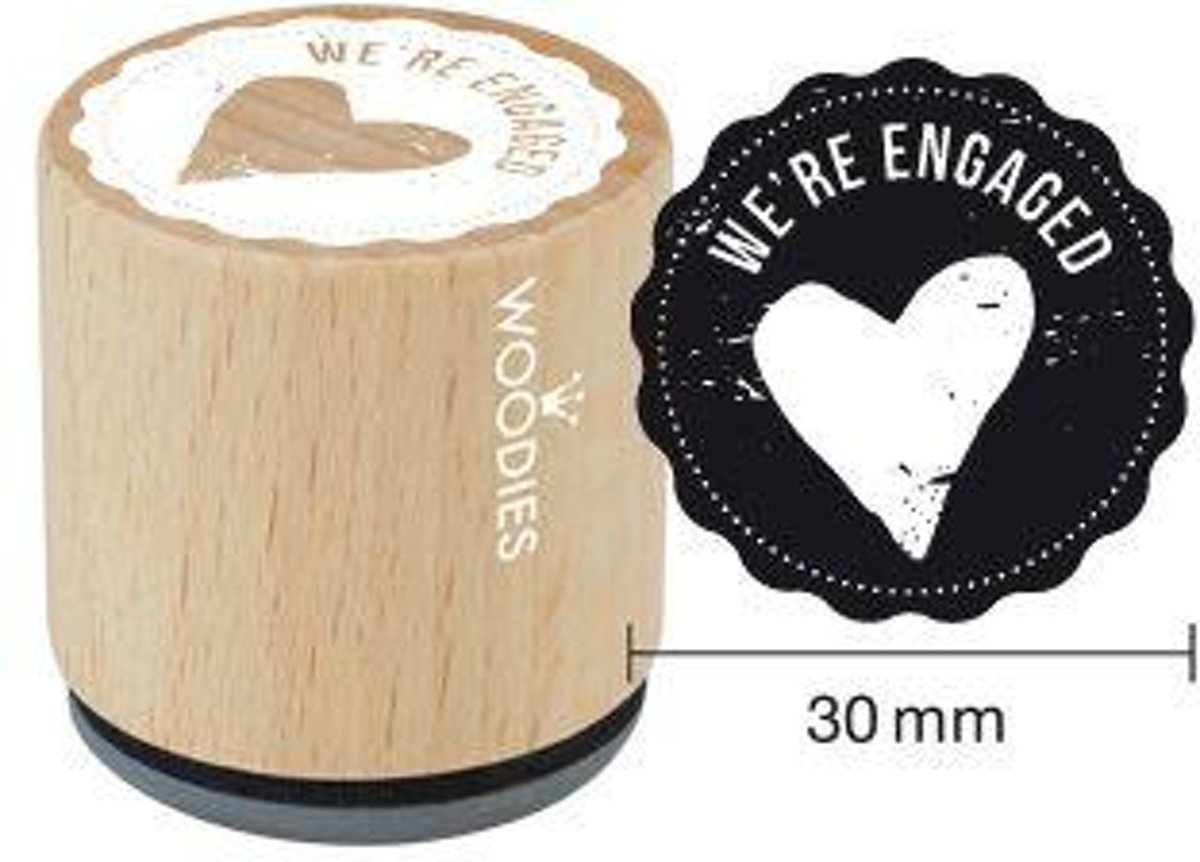 Hobbystempel | Houten verloving stempel Woodies | Were Engaged